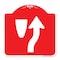 Signmission Designer Series Sign-Beware of Curb Graphic, Red & White Aluminum Sign, 18" x 18", RW-1818-24522 A-DES-RW-1818-24522 - alternate 1